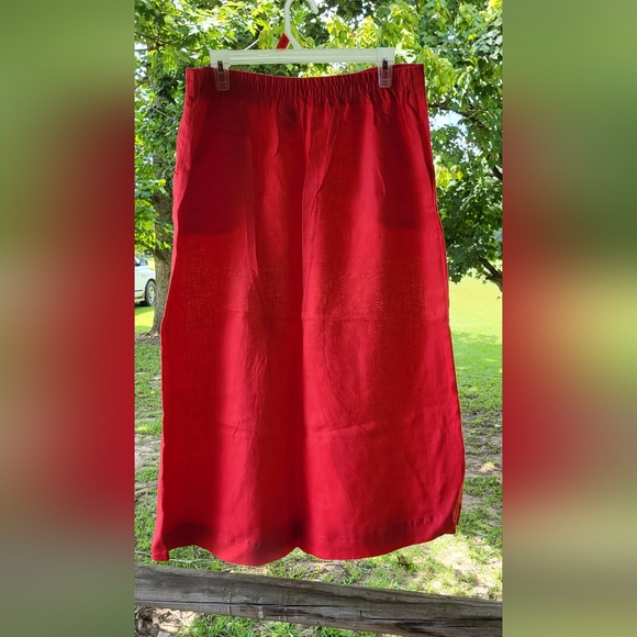 Choices pink linen skirt size Large - Picture 6 of 8